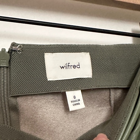 Green Faux Leather Wilfred Mini Skirt - Picture 3 of 3